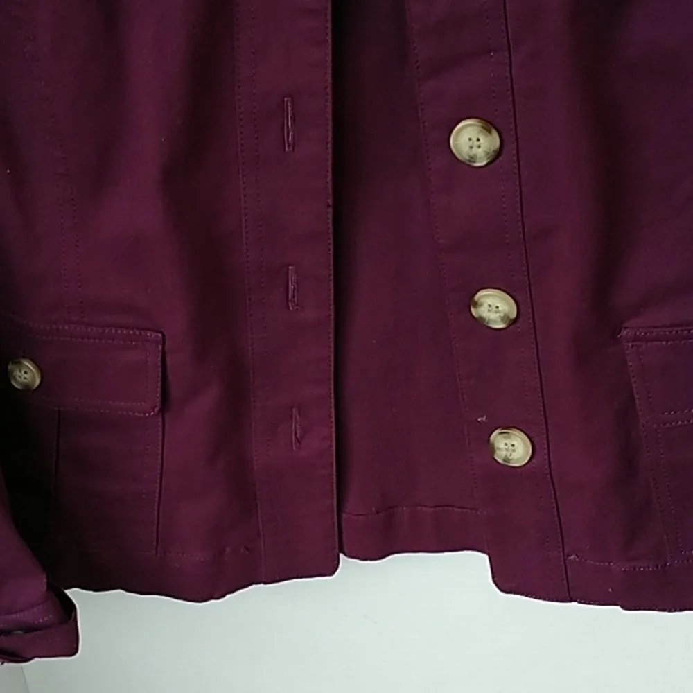 Appleseed's Wine Cotton/Spandex Classic Jacket PS - Picture 4 of 7